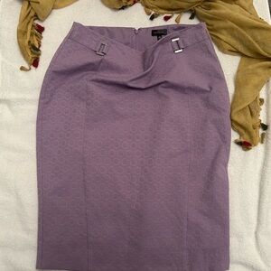 Light Purple Plus Size Pencil Skirt